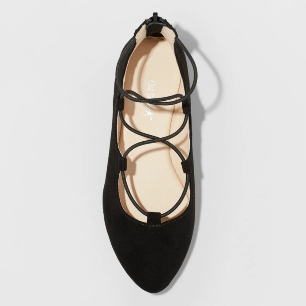 Cat & Jack Evita Lace Up Ballet Flat - Picture 3 of 4
